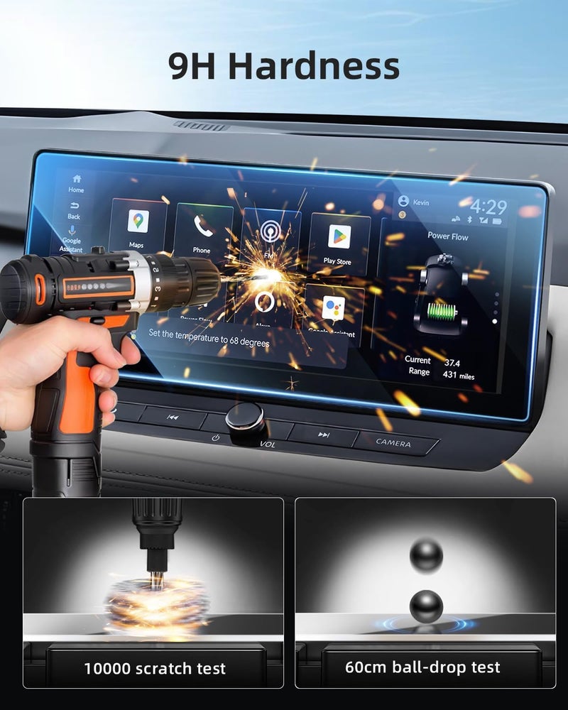 LANGBEAN Altima Screen Protector for 2025-2023 Nissan Altima SL & Rogue SL/Platinum 12.3 Inch Touchscreen, HD Clear, High Sensitivity, 9H Tempered Glass Car Navigation Screen Protector - Image 5